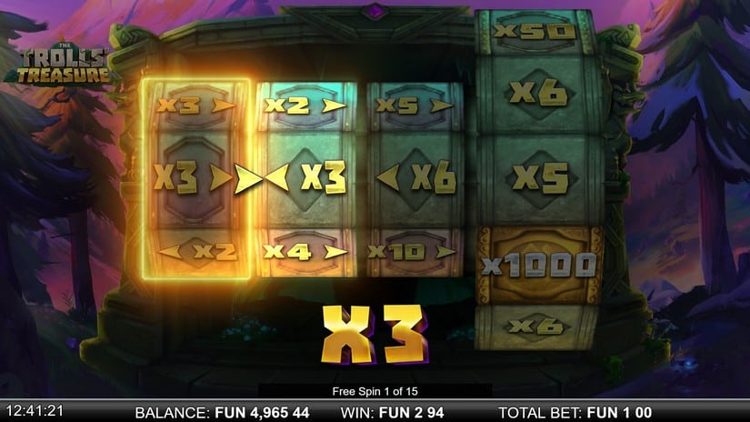 The Trolls’ Treasure slot screen 4
