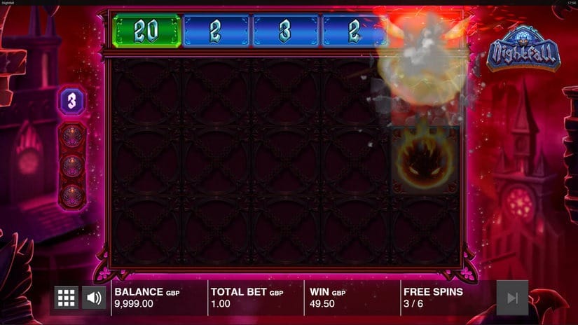 Nightfall slot screen 9