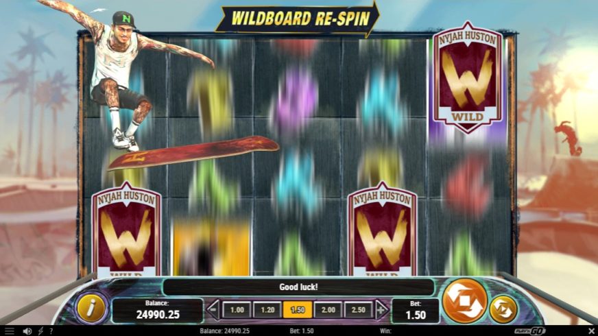 Nyjah Huston – Skate for Gold slot screen 2