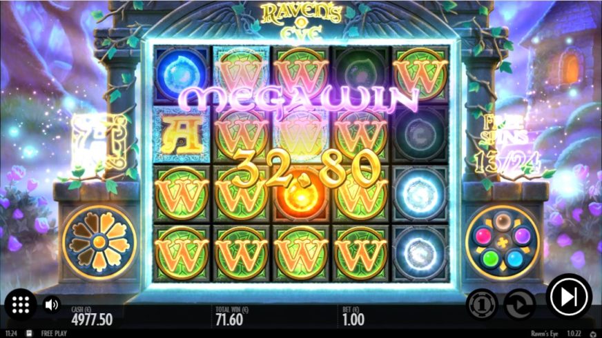 Raven’s Eye slot screen 3