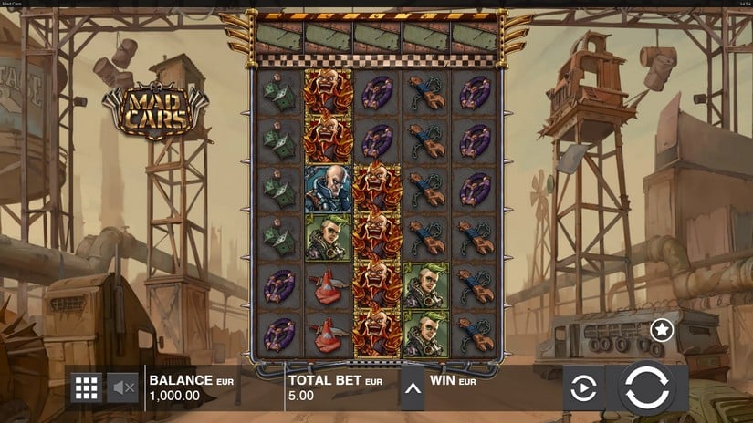 Mad Cars slot screen 1