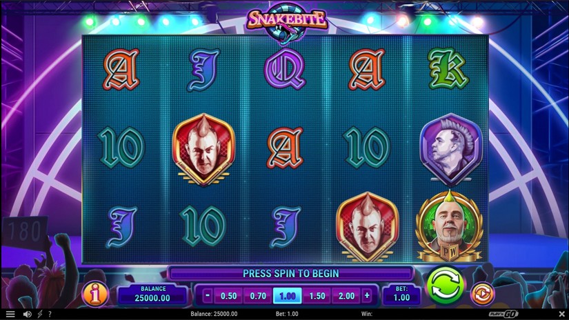 Snakebite slot screen 1