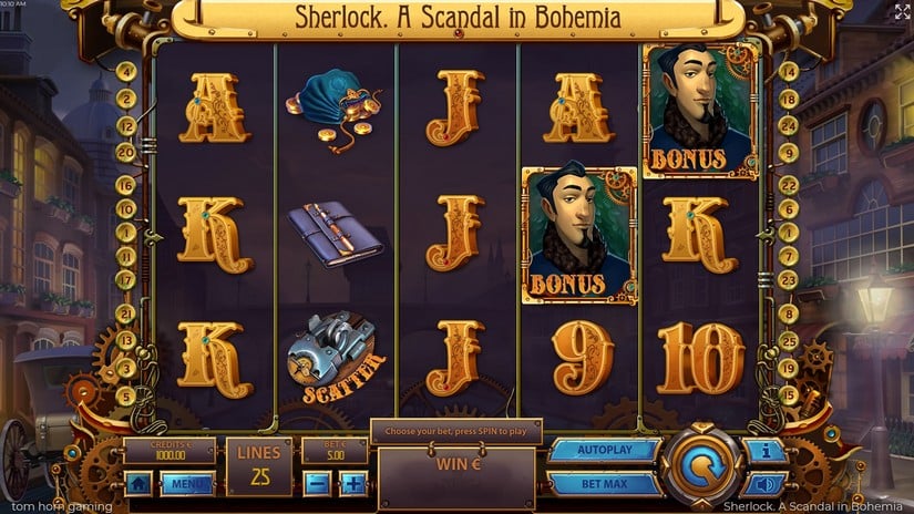 Sherlock, a Scandal of Bohemia slot screen 1