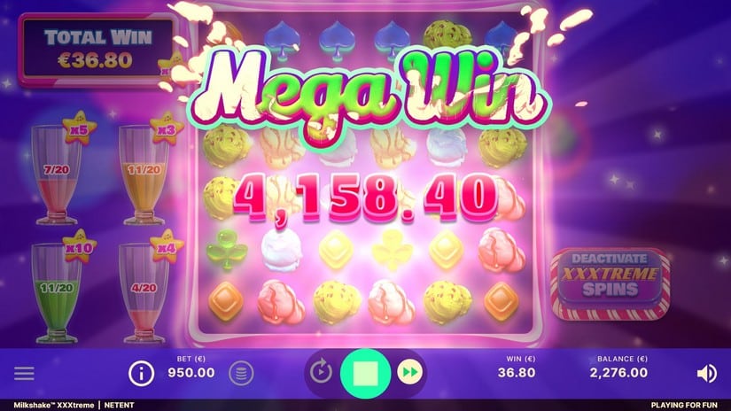 Milkshake XXXtreme slot screen 5