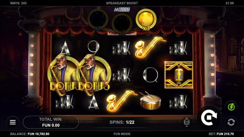 Speakeasy Boost slot screen 5