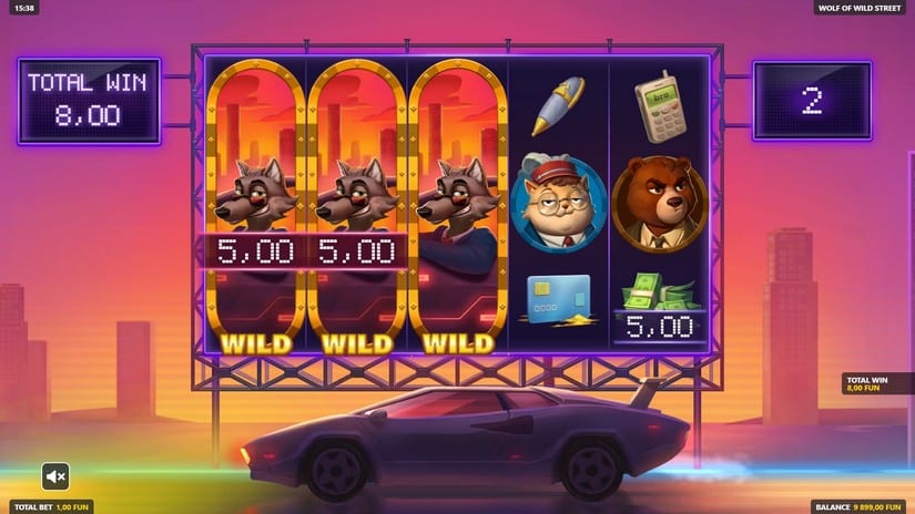 Wolf of Wild Street slot screen 5