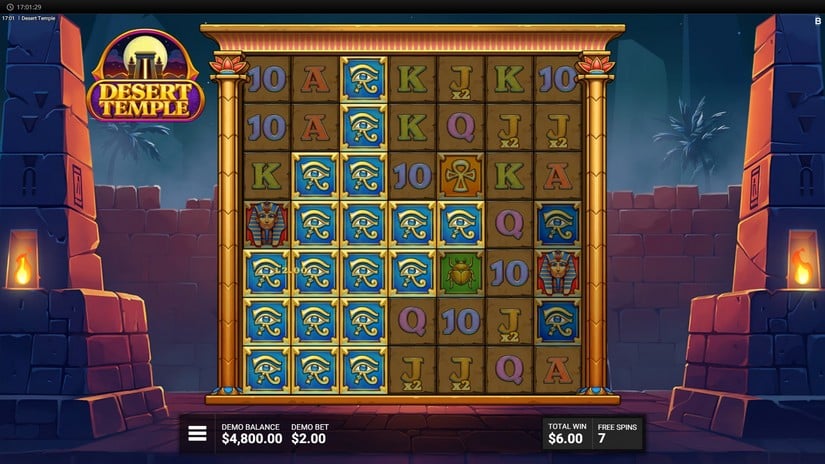 Desert Temple slot screen 6