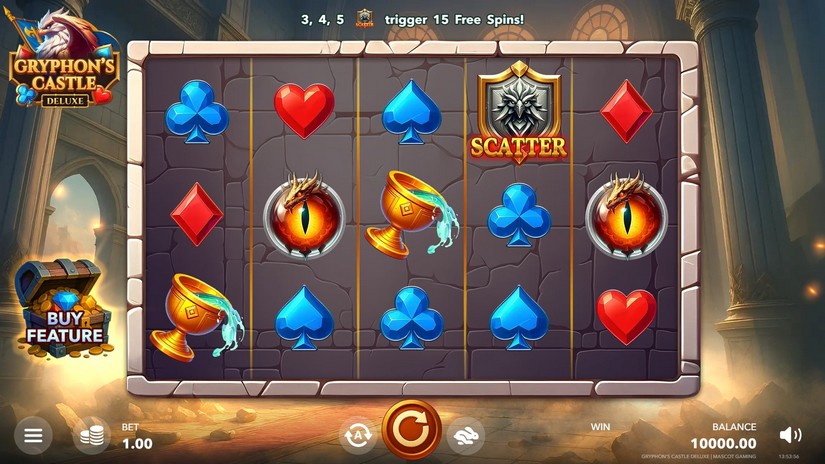 Gryphon`s Castle Deluxe slot screen 1