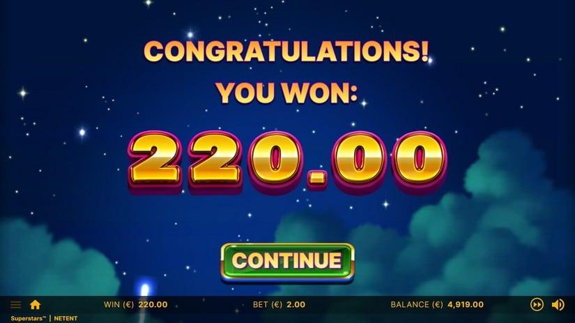 Superstars slot screen 10