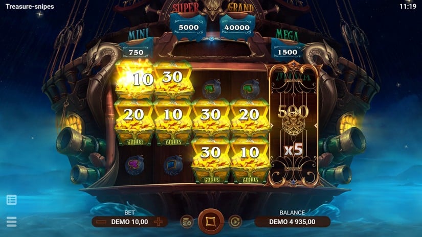 Treasure-snipes slot screen 6