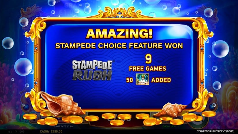Stampede Rush Trident slot screen 3