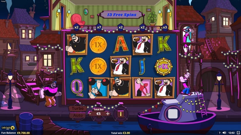 Popeye slot screen 4