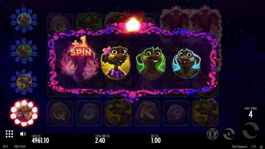 Pink Elephants slot screen 4