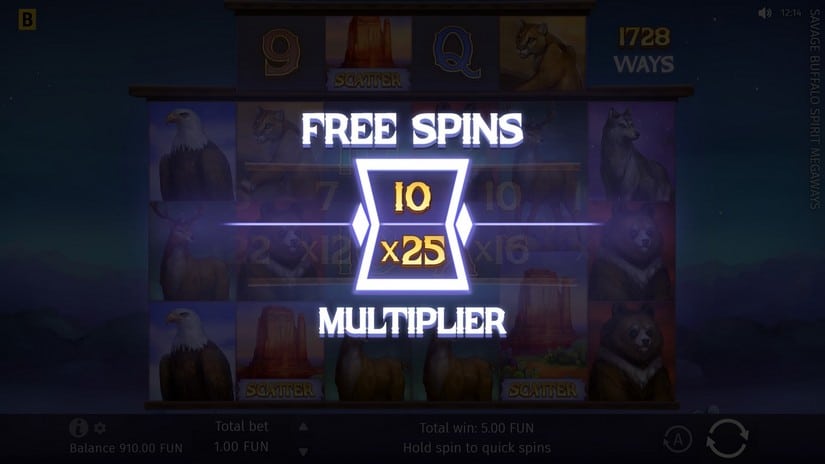 Savage Buffalo Spirit MEGAWAYS slot screen 3