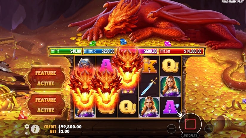 Sleeping Dragon slot screen 2