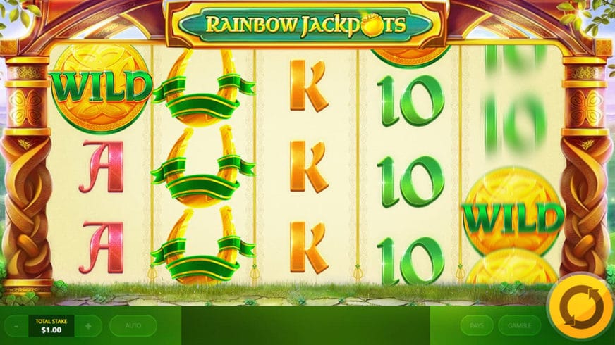 Rainbow Jackpots slot screen 1