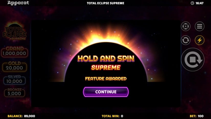Total Eclipse Supreme slot screen 4