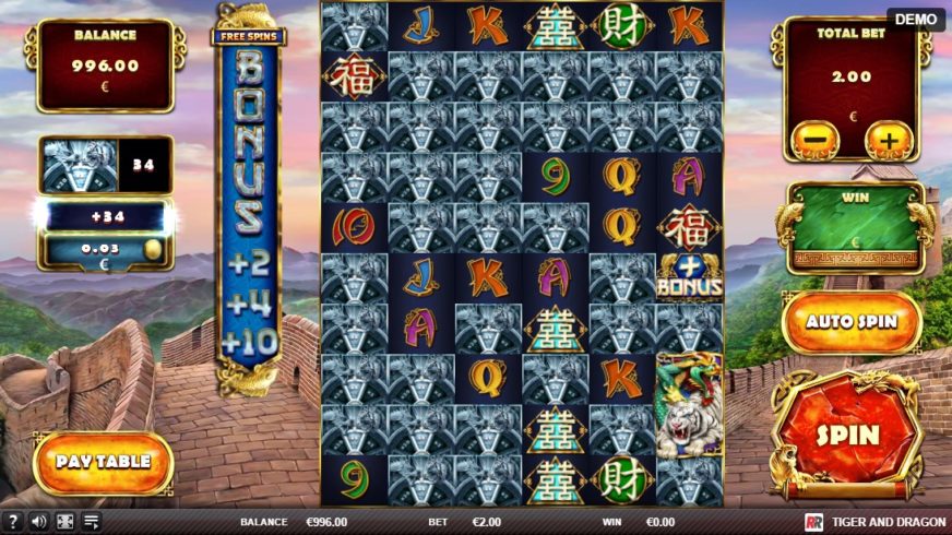 Tiger and Dragon slot screen 3