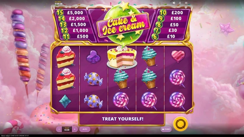 Cake & Ice Cream slot screen 1