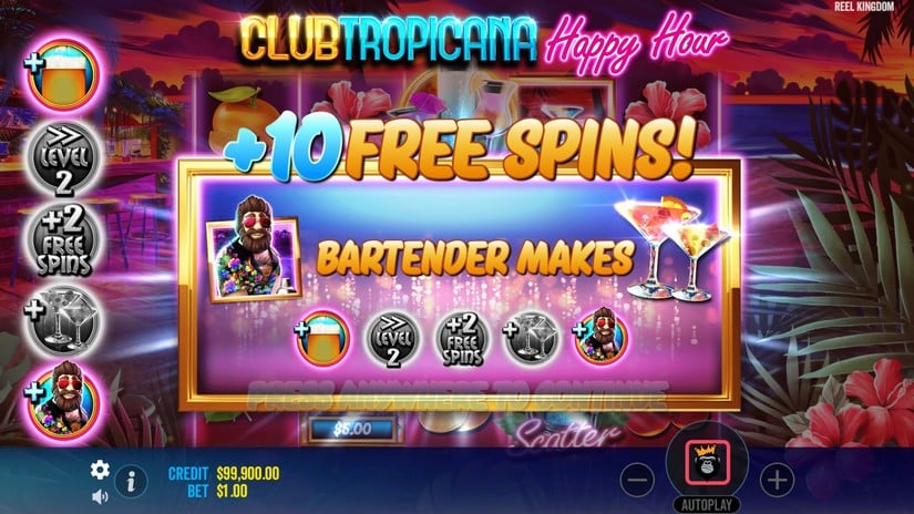 Club Tropicana Happy Hour slot screen 4