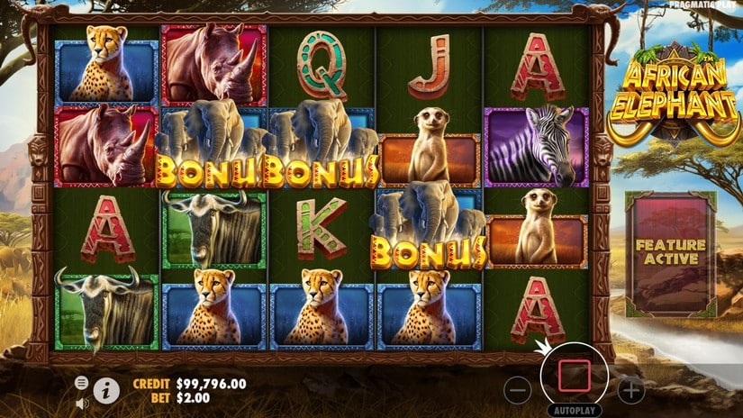 African Elephant slot screen 2