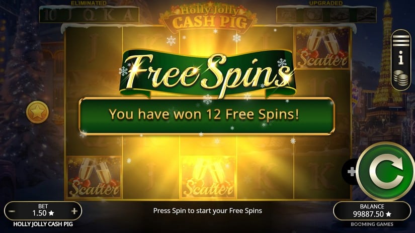 Holly Jolly Cash Pig slot screen 2