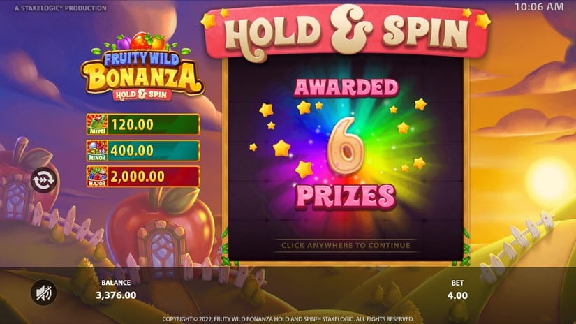 Fruity Wild Bonanza Hold & Spin slot screen 3