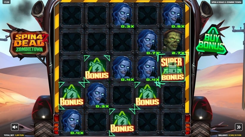Spin 4 Dead 2: Zombietown slot screen 3