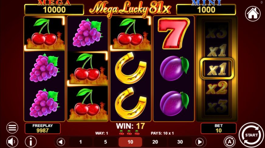 Mega Lucky 81x slot screen 1