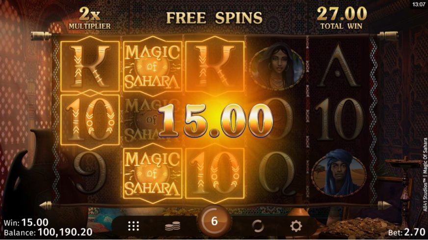 Magic of Sahara slot screen 6