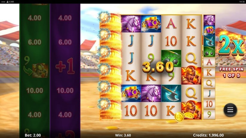 Action Boost Gladiator slot screen 5