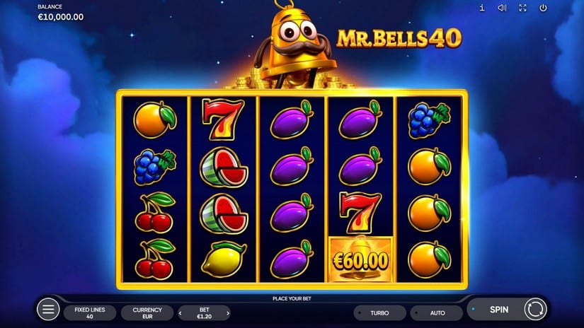 Mr. Bells 40 slot screen 1