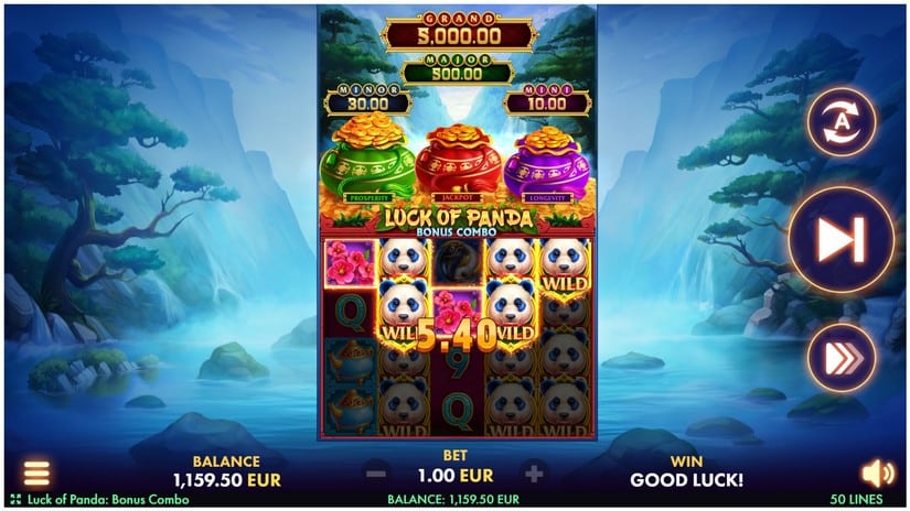 Luck of Panda: Bonus Combo slot screen 3