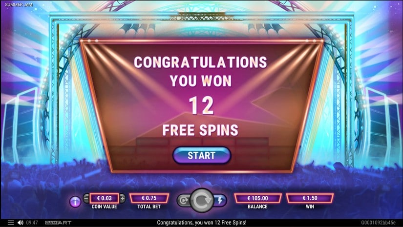 Summer Jam slot screen 6