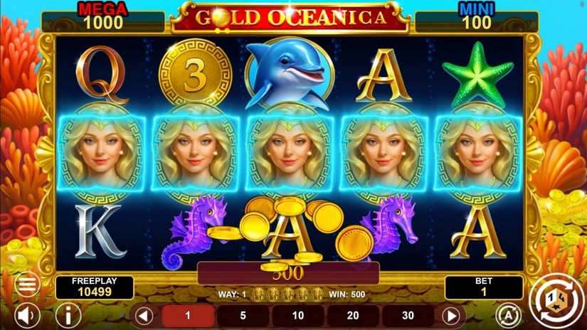 Gold Oceanica Hold And Win slot screen 2