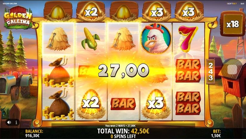 Golden Gallina slot screen 7
