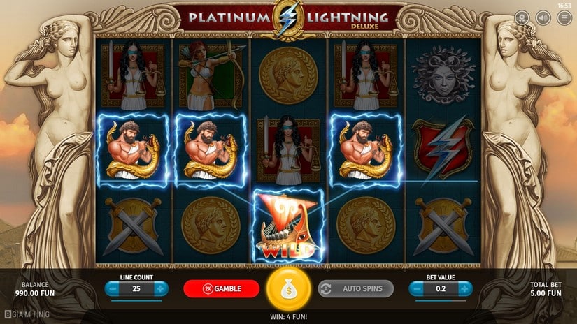 Platinum Lightning Deluxe slot screen 2