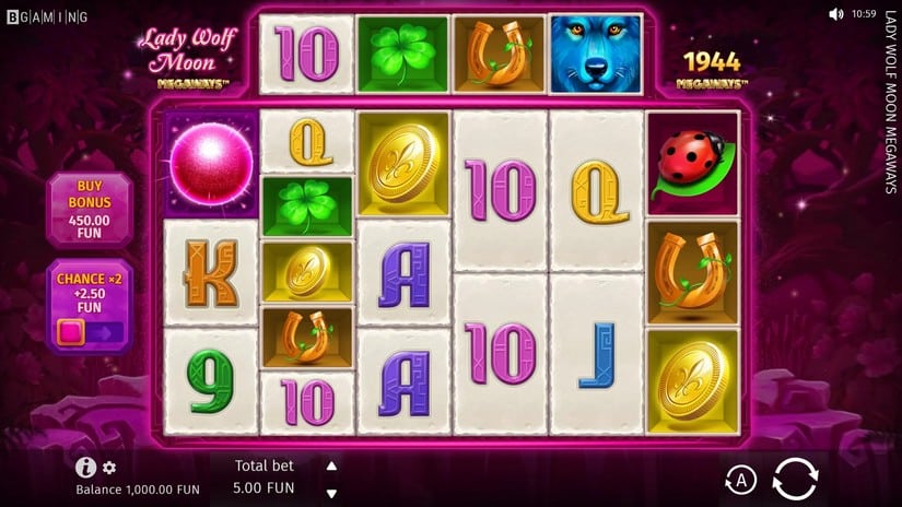 Lady Wolf Moon Megaways slot screen 1