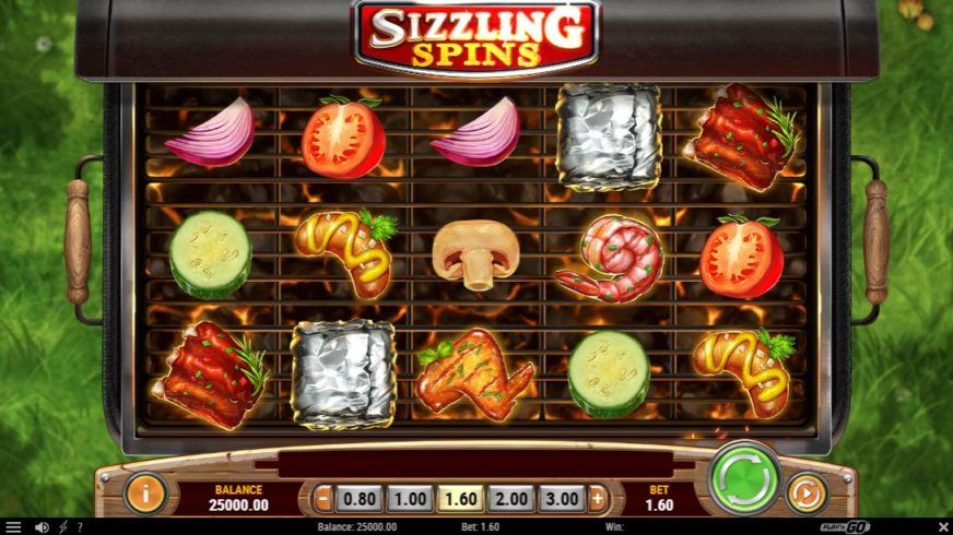 Sizzling Spins slot screen 1