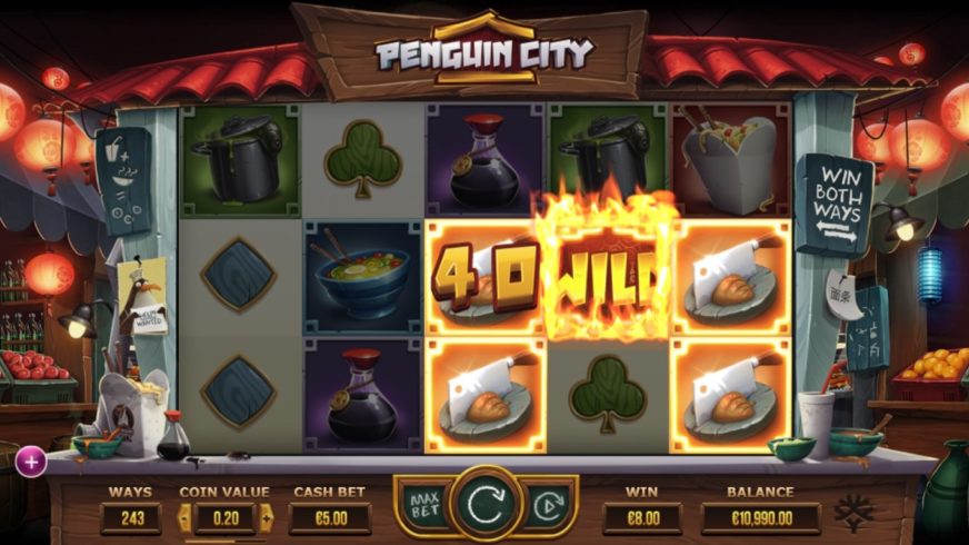 Penguin City slot screen 1
