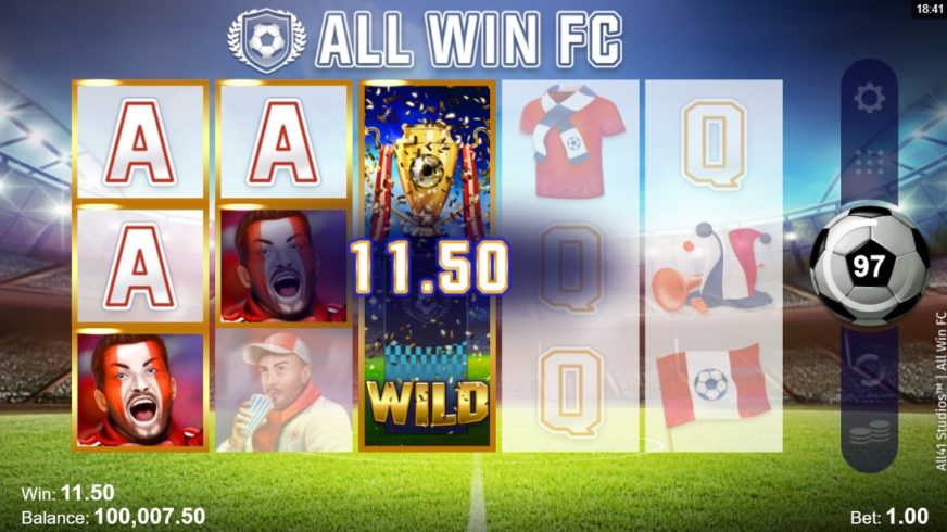 All Win FC slot screen 2