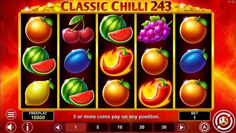 Classic Chili 243 slot screen 1