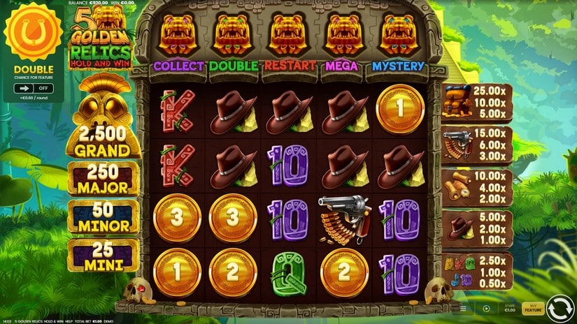 5 Golden Relics Hold & Win slot screen 2