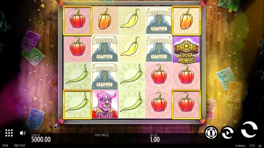Luchadora slot screen 1