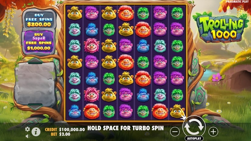 Trolling 1000 slot screen 1