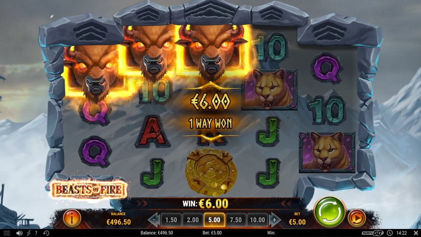 Beasts of Fire slot screen 3