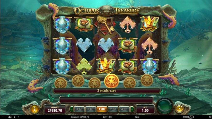 Octopus Treasure slot screen 2