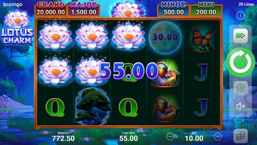 Lotus Charm slot screen 3