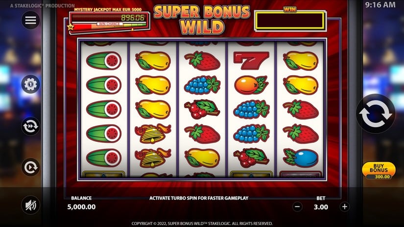 Super Bonus Wild slot screen 1