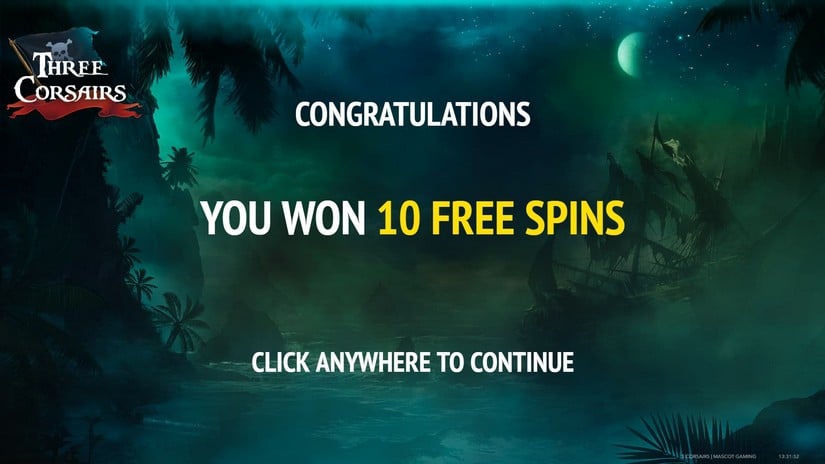 Three Corsairs slot screen 1